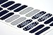 TOUGH GIRLS | 20 Exquisite Gel Nail Polish Strips w/Application Accessories - No UV/LED Lamp Required (Navy Elegance)
