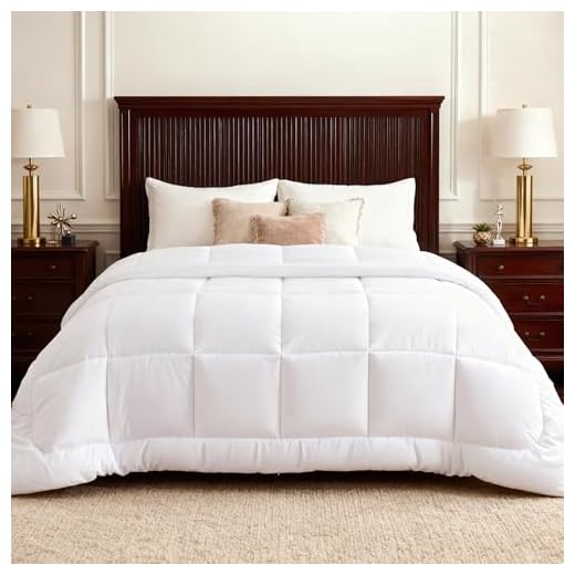 Bedsure Comforters King Size -Duvet Insert White Lightweight Comforter Quilted All Season Duvet with Tabs - Machine Washable(White,King 90x102 Inches)