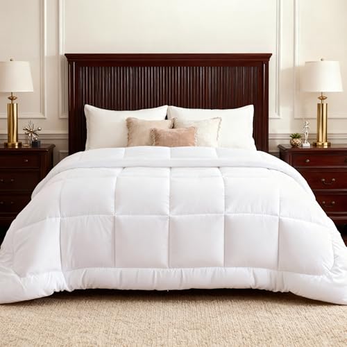 Bedsure Comforters Queen Size Duvet Insert, All Season Bed Comforter, Quilted Down Alternative...