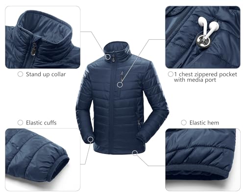 33,000ft Mens Winter Lightweight Jacket Warm Short Packable Puffer Jacket Transitional Padded Jacket Quilted Jacket for Men Lined for Hiking Travelling - Image 6