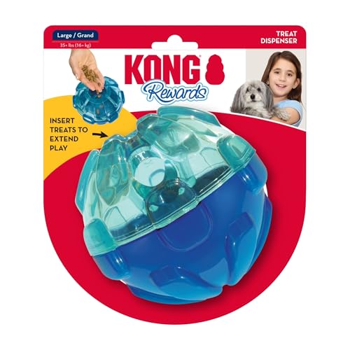 KONG – Rewards Ball – Besonders Robuster Interaktiver Leckerlispender – Für Große Hunde
