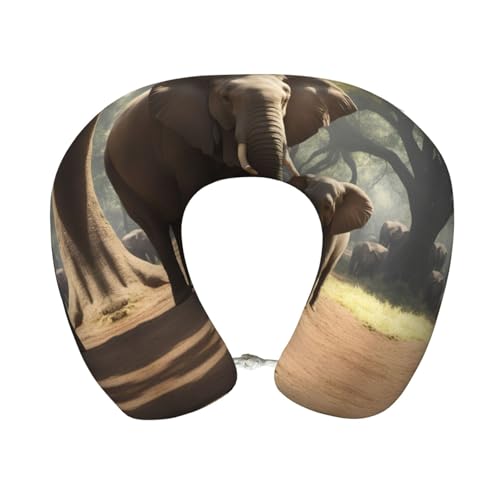 Almohada viscoelástica de viaje en forma de U cómoda 25 cm miniatura 1