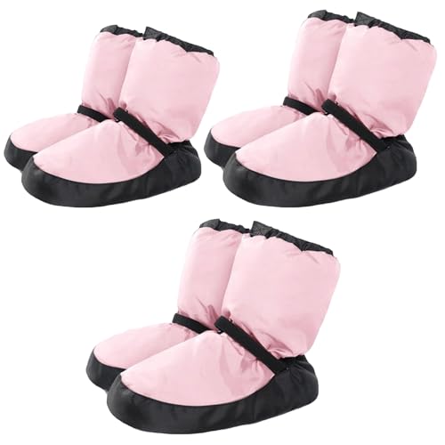 Ballet Boots, Soft Sole Thickened Warming Up Dance Boots with Adjustable Strap, Waterproof Wear-Resistant Girls Ballet Shoes for Dance Training in Winter, S4