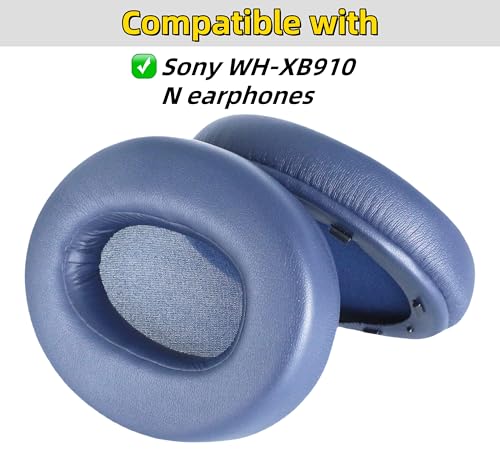 WH-XB910N Earpads para auriculares Sony WH XB910N Extra Bass - Azul | Almohadillas de cuero de proteína con espuma viscoelástica, repuesto para auriculares con cancelación de ruido miniatura 2