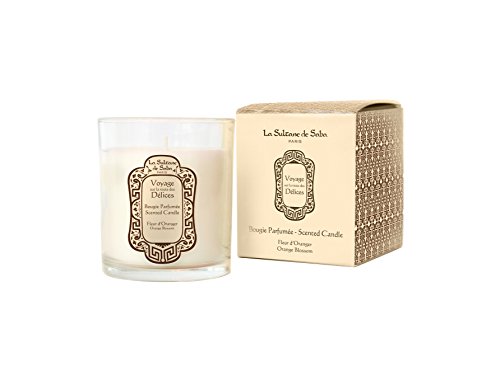 Bougie Fleur d'Oranger La Sultane de Saba 140 g pour calmer le stress et relaxer l'esprit