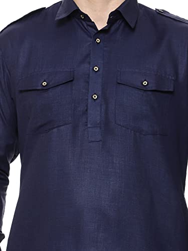 Pyjama Kurta Pathani pour homme en coton ample et léger - 5