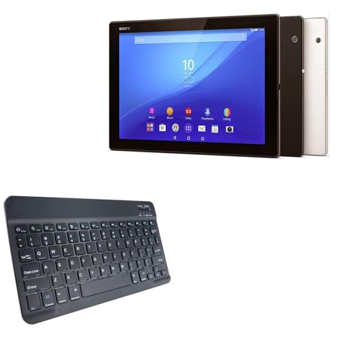 BoxWave Keyboard Compatible with Sony Xperia Z4 Tablet - SlimKeys Bluetooth Keyboard, Portable Thin with Chiclet-Style Keys - Jet Black