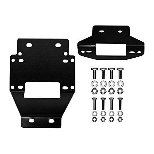 SuperATV Winch Mounting Plate for 2011-2014 Polaris RZR XP 900 | 2012-2014 RZR XP 4 900 | For use with 4500 LB Winches | Made with Steel Plating