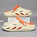 Fashionable and Comfortable Men's Platform Clogs, Made of EVA Material, Cloud - like Slides, Beach Sandals for Casual Outings and Home Use (3685orange,8)