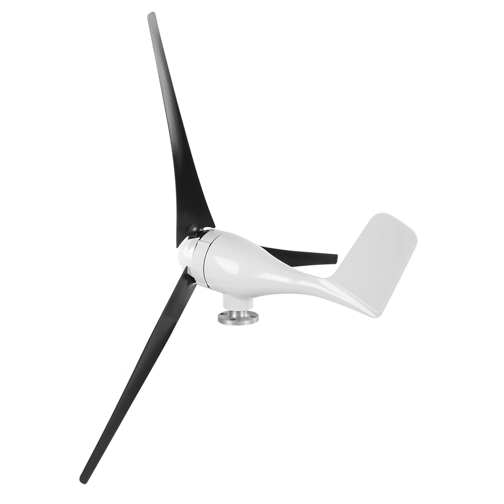 FTVOGUE Kit de Generador de Turbinas Eólicas, Aerogenerador de 3 Aspas de 200 W, 12 V con Controlador, Opciones de Voltaje Negro para Usuarios de Energía Fuera de la Red, Barco, Granja Doméstica