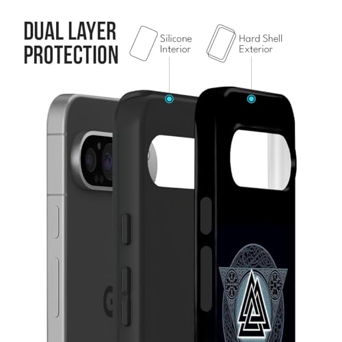 Image of MILLION CASES Valknut Radiance Crystal Case for Google Pixel 8a, Google Pixel 8a Back Cover Case(2024) - PC | Midnight Black