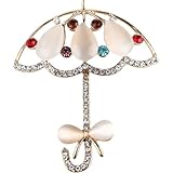 Broche parapluie pour vêtements – fabriquée en alliage de avec une finition soignée, cette broche est sûre et durable, et ornée de