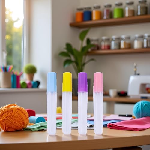 Image of 4Pcs Clear Plastic Embroidery Felting Sewing Container Pin Needle Storage Tubes Bottle Holder Knitting Needle For Case Box Needle Storage Tubes Sewing Storage Craft and Sewing Supplies Storage