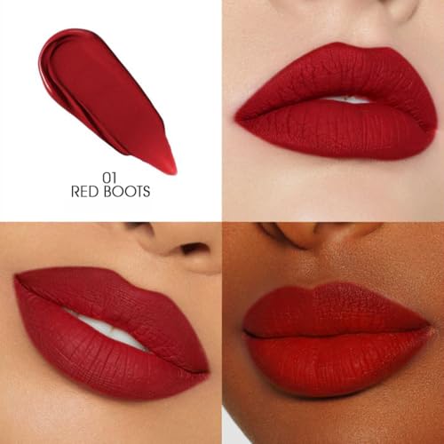 Image of Colors Queen Totally Matte Liquid Lipstick | Intense Color Payoff, Lightweight & Comfortable, One Swipe Application | Long Lasting, Non Transfer Liquid Lipstick for Women (01 - Red Boots, 7.5g)
