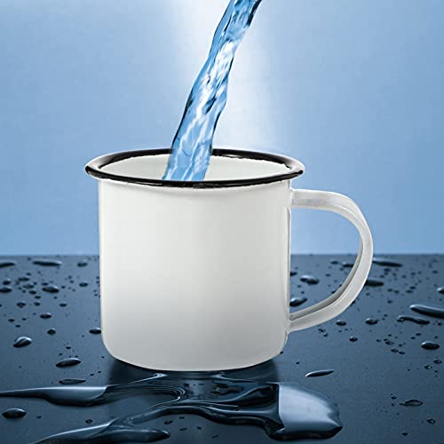 Tasse en émail style nouveauté avec anse pour boissons chaudes