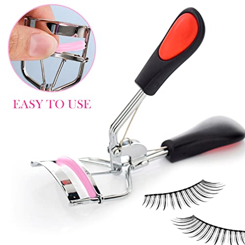 Zhehao Eyelash Curler Refill Eyelash Curler Pad Silicone Rubber Curler Replacement Refill Pad for Universal Eyelash Curler with Clear Storage Box (Multi Colors)