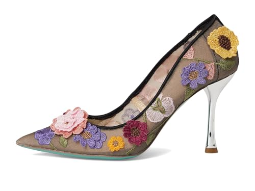 Betsey Johnson Women's Aimey Pump, Black Floral, 64