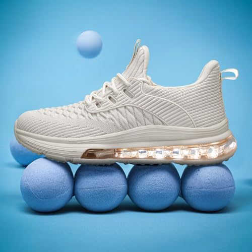Image of Womens Slip On Walking Shoes Air Running Casual Fashion Tennis Sneakers Comfortable Non Slip Work Athletic Trainers