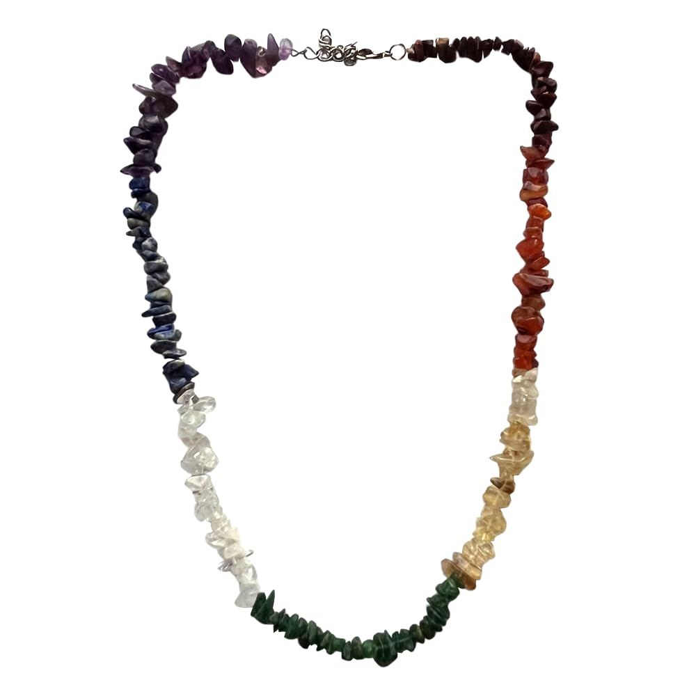 VIE Gemstone Chips Necklace, 7 Chakra