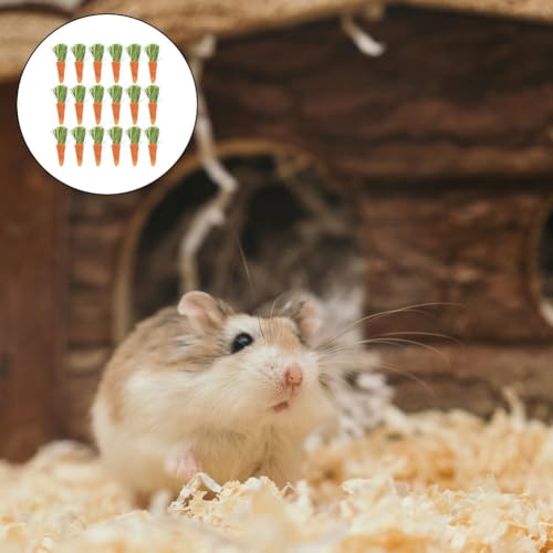 GANAZONO 18 peças de palitos de dentição de cenoura, hamster, coelho, brinquedos molares, brinquedos