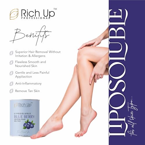 Image of Liposoluble Crystal Clear Gel Wax, Normal Skin, 800ml, Painless Hair Removal with Vitamin C | Get 60 ml After Wex Oil & Gel And Facial Kit Free