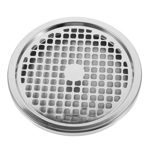 Cabilock 1 Set Metallic Trash Can Ashtray Grid Lid Indoor Waste Container Cover with Efficient Drainage and Stylish Design for Clean Surroundings
