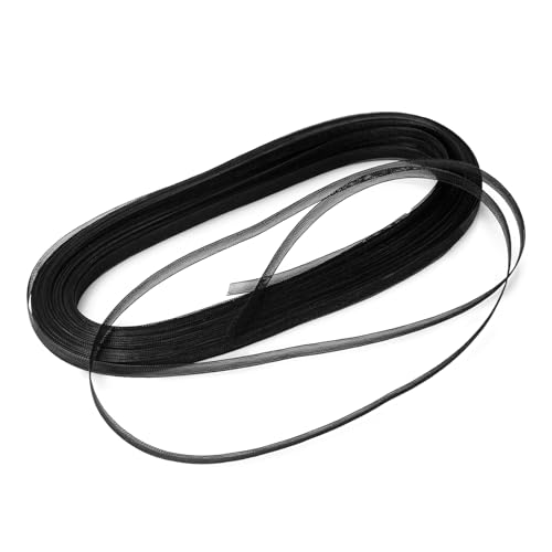 Ech.Apr 50 metros de 1/2 polegadas poliéster trançado de crina de cavalo para costurar, borda de crina para desossar, costura, chapéu, saia, vestido de noiva, vestidos de baile, cor preta