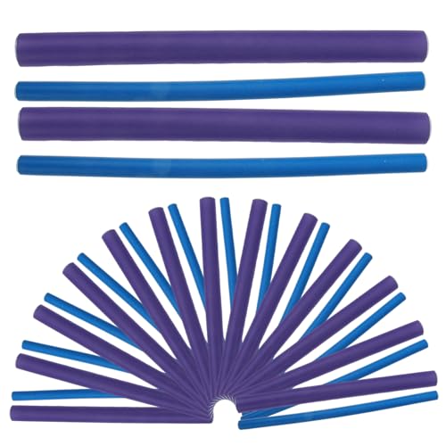DECOMELODY 20 Piezas Rizador Rodillo De Cabello Cepillo De Pelo Bigudí Cabellos Ondulados Bucle De Pelo Varillas Para El Cabello Rizo Rodillos Rulos Para El Cabello Curling Vara Caucho