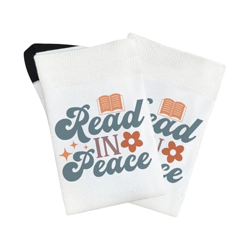 read in peace half calf sock for daughter