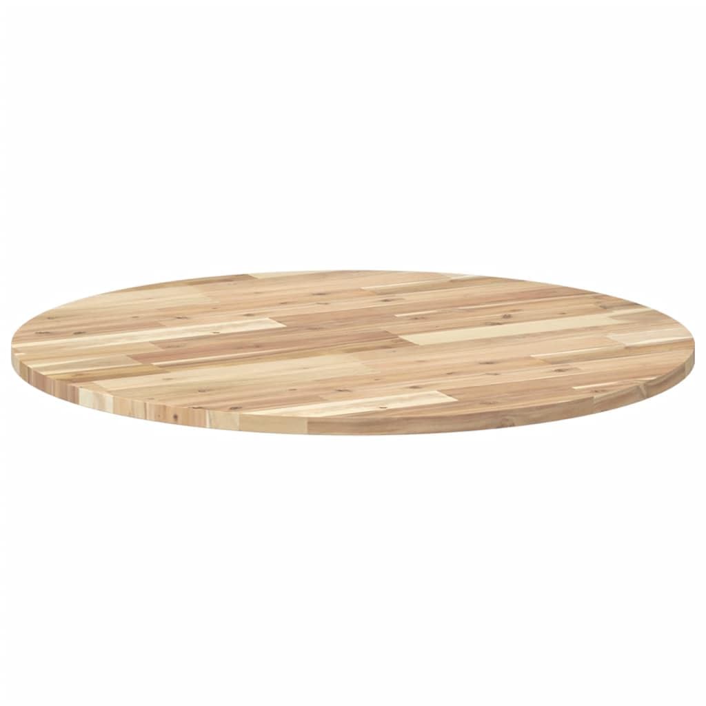 Blat stołu, okrągły, Ø 80 x 2 cm, lite drewno akacjowe, surowe drewno na stół jadalny, stół bistro, wytrzymały blat roboczy, trwały mebel do domu i biura