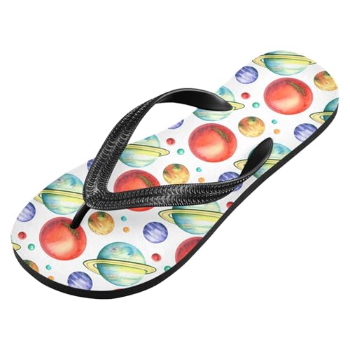 Sinestour Planet White Flip Flops for Beach Thong Sandals Anti-slip Lightweight Beach Slippers for House Indoor Outdoor2