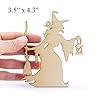 Summer-Ray 20 Pcs Wooden Witch Cutouts – Halloween Laser-Cut Decorations in 4 Designs, 2.5mm Plywood with Hanging Holes for DIY Crafts, Party Décor & Haunted House Projects #1