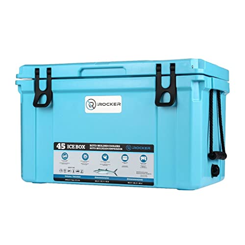 iROCKER 45L Roto-Molded Cooler, Heavy Duty Ice Box Equipped with Quick Drain Water Release Valve, 26" x W 15" x H 16" - Image 4