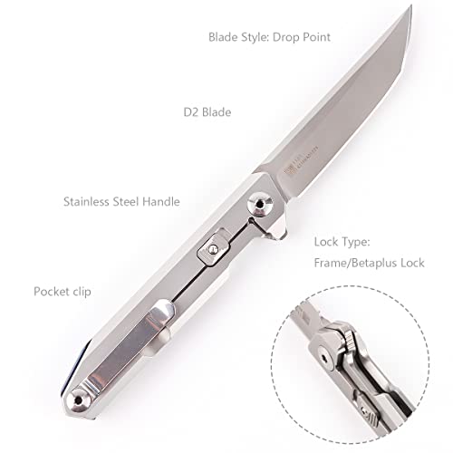 Sanrenmu 1161 Edc Pocket Folding Knife D2 Tanto Blade Survival Knife Frame Lock #TOP2
