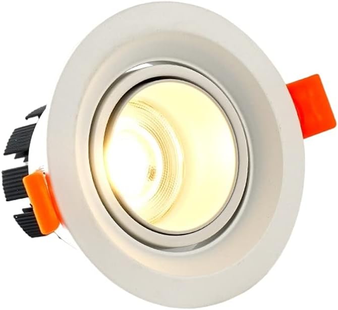 Sturdy Adjustable Focus Light LED Spotlight Downlight, Recessed Ceiling Lighting Fixture, Creative Wash Wall Lamp,15-60 Degree Beam Angle,for Kitchen Island Living Room Bathroom Ceiling Fixture