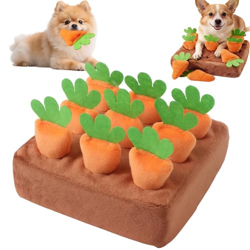KEORHEZ Carota Giocattolo per Cani Giocattolo per Cani Con Carota Contiene 9 Carote Stimola L'intelligenza Del Cane Adatto a Cani Di Piccola Media E Grande Taglia