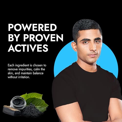 Image of Activated Bamboo Charcoal Face Wash For Men, Deeply cleanses the skin, removes dirt and oil deposits due to pollution, and controls oil production, suitable for all skin types 100ml