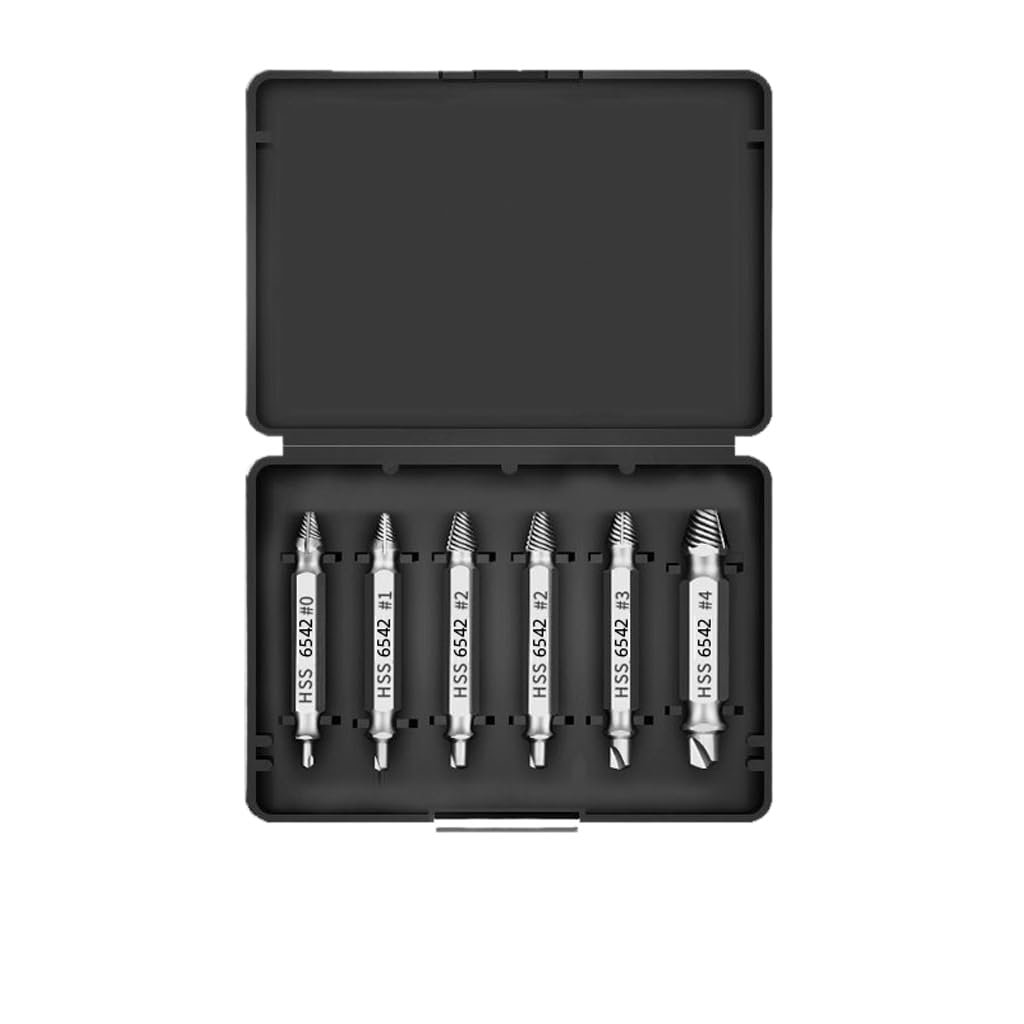 Serplex® 6PCS Multipurpose Screw Extractors Set, Hardened Steel Dual-Ended Tools for Stripped & Damaged Screws, Bolts, Nuts, with Compact Storage Case for DIY & Professional Repairs-image-45