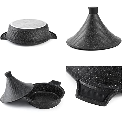 Bamfy Moroccan Tagine Pot With Cone-Shaped Lid And Handle For Cooking Nonstick Enameled Cast Iron Tajine Pot Cooker (Color : Green) #TOP6