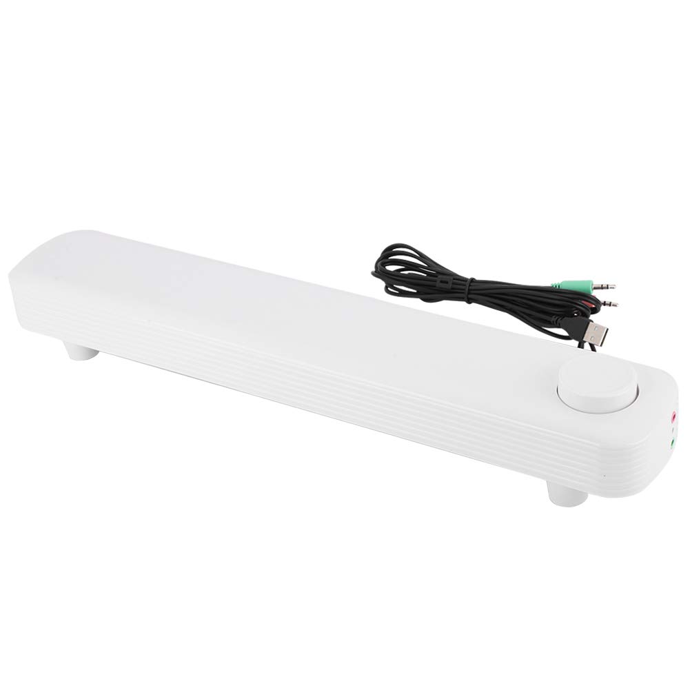 Wakects Altoparlante per Computer Desktop Altoparlante Bluetooth, Subwoofer a Due con Bluetooth 5.0, Jack da 3,5 Mm, Diaframma a Doppio Basso, per Utenti di Tablet Laptop Desktop (WHITE)