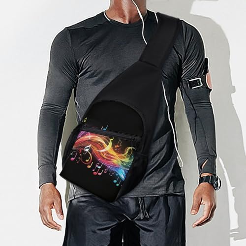Mochila Sling Bag para mujer y hombre con diseño musical miniatura 7