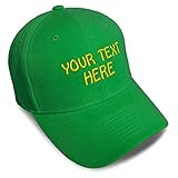 Baseball Cap Custom Personalized Text Acrylic Dad Hats for Men & Women Strap Closure Kelly Green