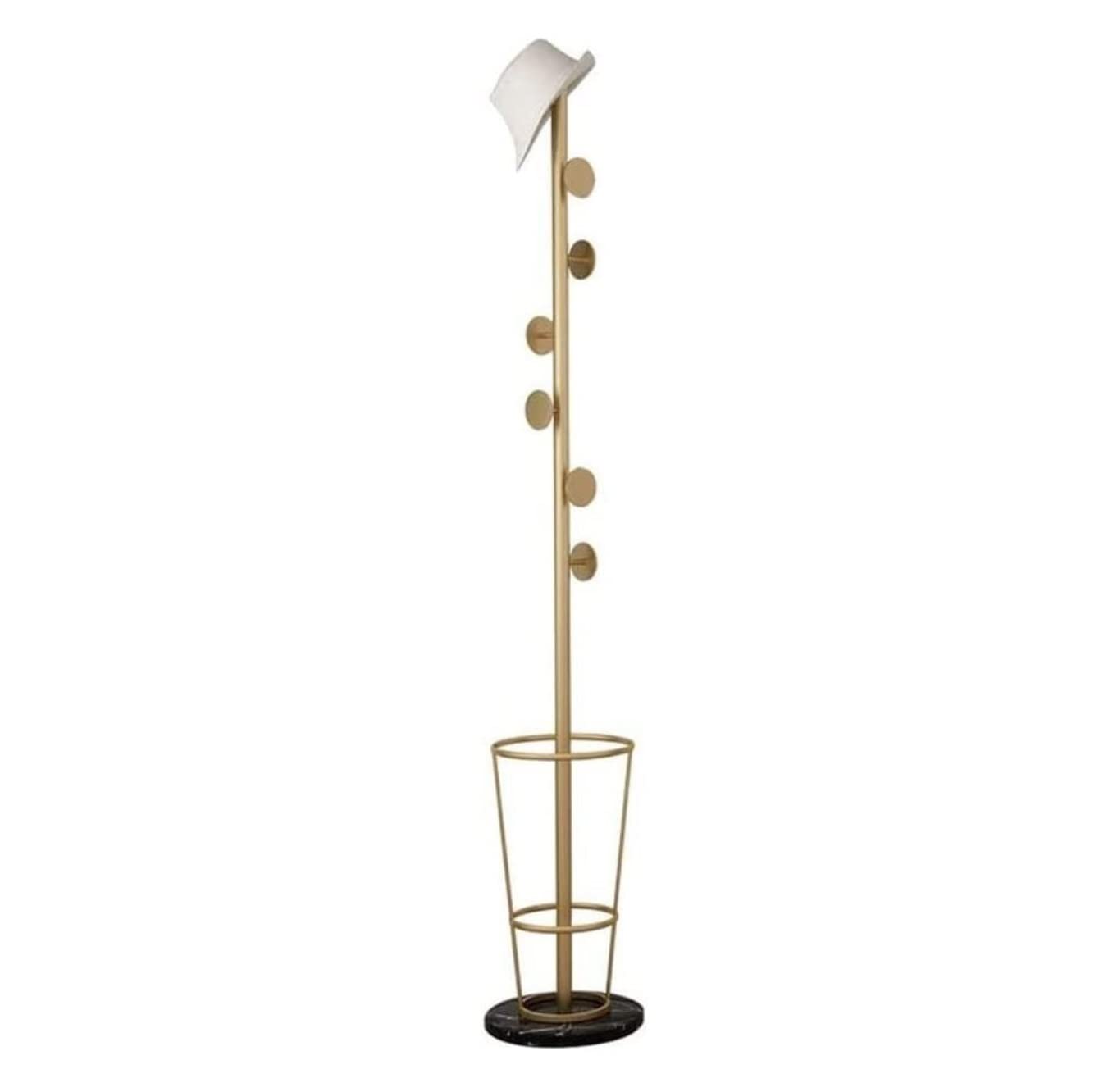FCXWEVR Coat Rack Coat rack, metal clothes rack, freestanding clothes rack with umbrella stand, clothes tree, easy to assemble clothes rack (color: A, size: 170 * 33cm)