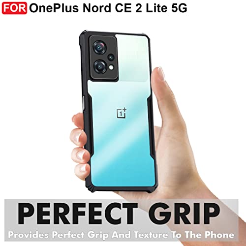 CEDO-OnePlus-Nord-CE-2-Lite-Case-Back-Cover-Shockproof-Bumper-Crystal-Clear-360-Degree-Protection-TPUPC-Camera-Protection-Acrylic-Transparent-Eagle-Cover-for-OnePlus-Nord-CE-2-Lite-Black