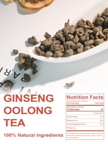 Image of TeeLux Ginseng Oolong Tea, Loose Leaf Oolong Tea with Ginseng, 8.8oz