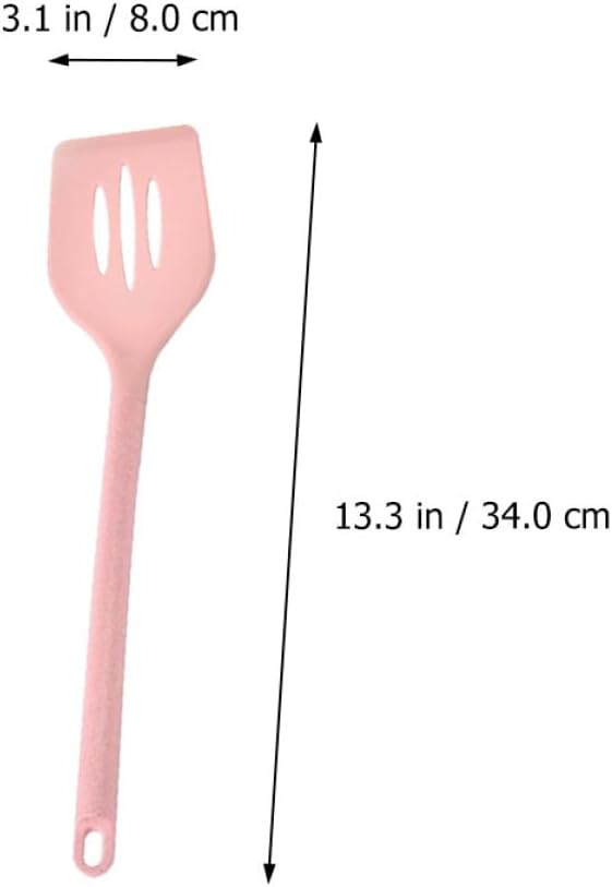 Luxshiny Silicone Kitchenware Utensil Set 8pcs with Wooden Handles, Pink Food-grade Silicone Cooking Tools for Household Kitchen Use with Storage Bucket