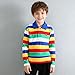 Boy Fashion Boys Girls School Uniform Shirts Long Sleeve Striped Trendy Collared T-Shirt Kids 2026 Athletic Cute Print Tops 3-15Y