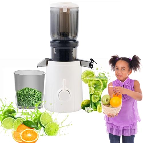 1.2L Juicador de masacadura Lenta 200W - Extractor de Jugo de Prensa en frío para Frutas y Verduras Enteras, rampa de 110 mm de Ancho - fácil de Limpiar, expulsión de Pulpa automática, operación