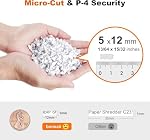Bonsaii 12-Sheet Micro Cut Paper Shredder for Home Office, Heavy Duty Paper Shredder with 5.5 Gallon Pull-Out Bin, P-4 Security Level – Shreds Paper, CD, Credit Card, for Home Office Use(C282-B)