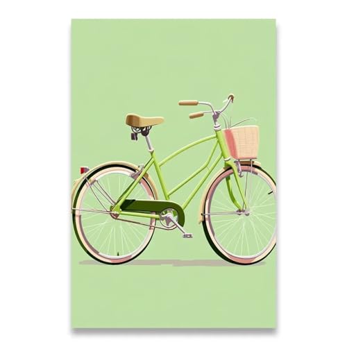 Toile HD vélo vert émeraude TONGYINLI 60x80 cm décoration premium